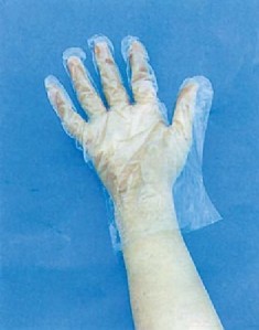 guantes desechables de polietileno